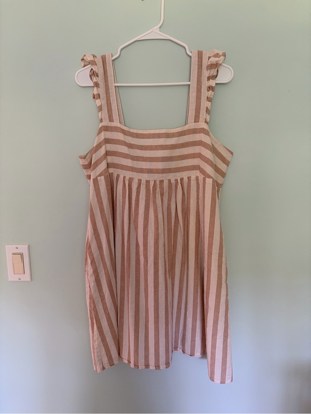 Draper James Blush Pink and Cream Striped Mini Dress